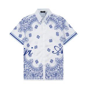 Amiri Men's Silk Printed Short Sleeve Shirt